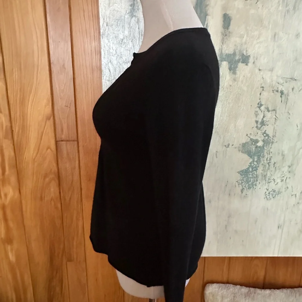 J. Crew Black V-Neck Long Sleeve Sweater